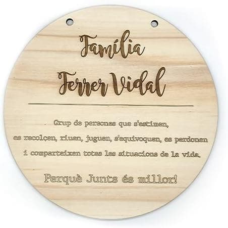 Quadre de fusta personalitzat amb nom de família