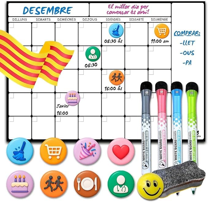 Calendari Magnètic A3 per a Nevera
